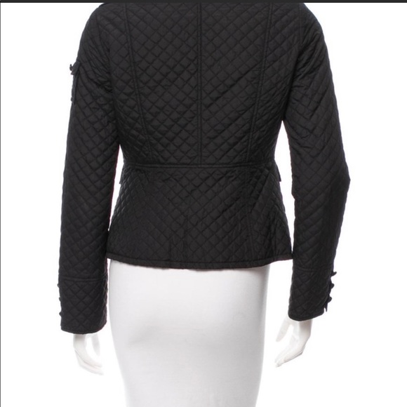 NWOT Tory Burch Black Quilted Jacket w/ Gold “T” Buttons Size 0 - PRISTINE - Picture 10 of 13